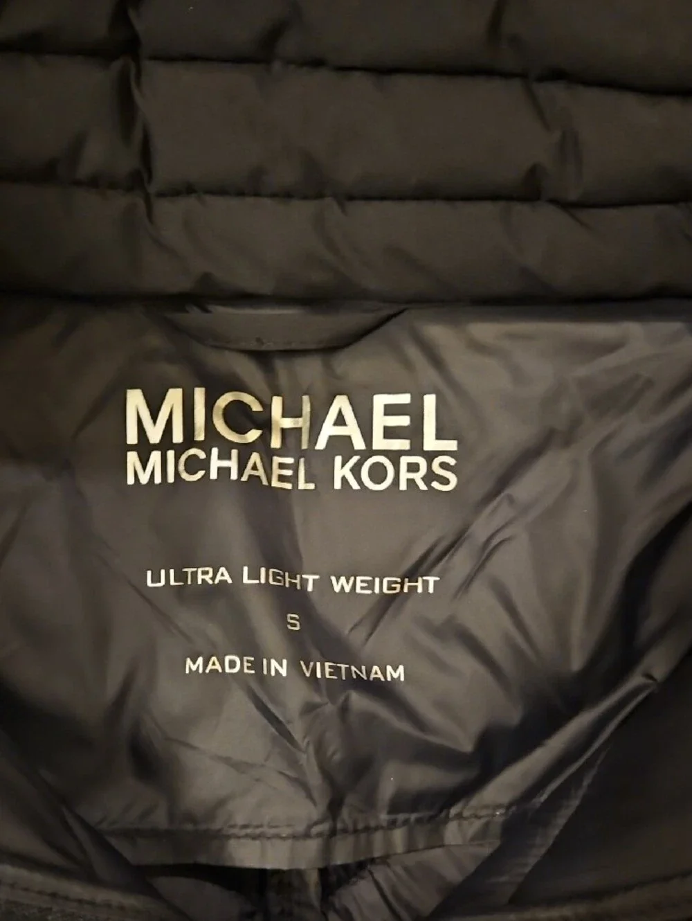 Michael Kors Black Quilted Hooded Puffer Jacket